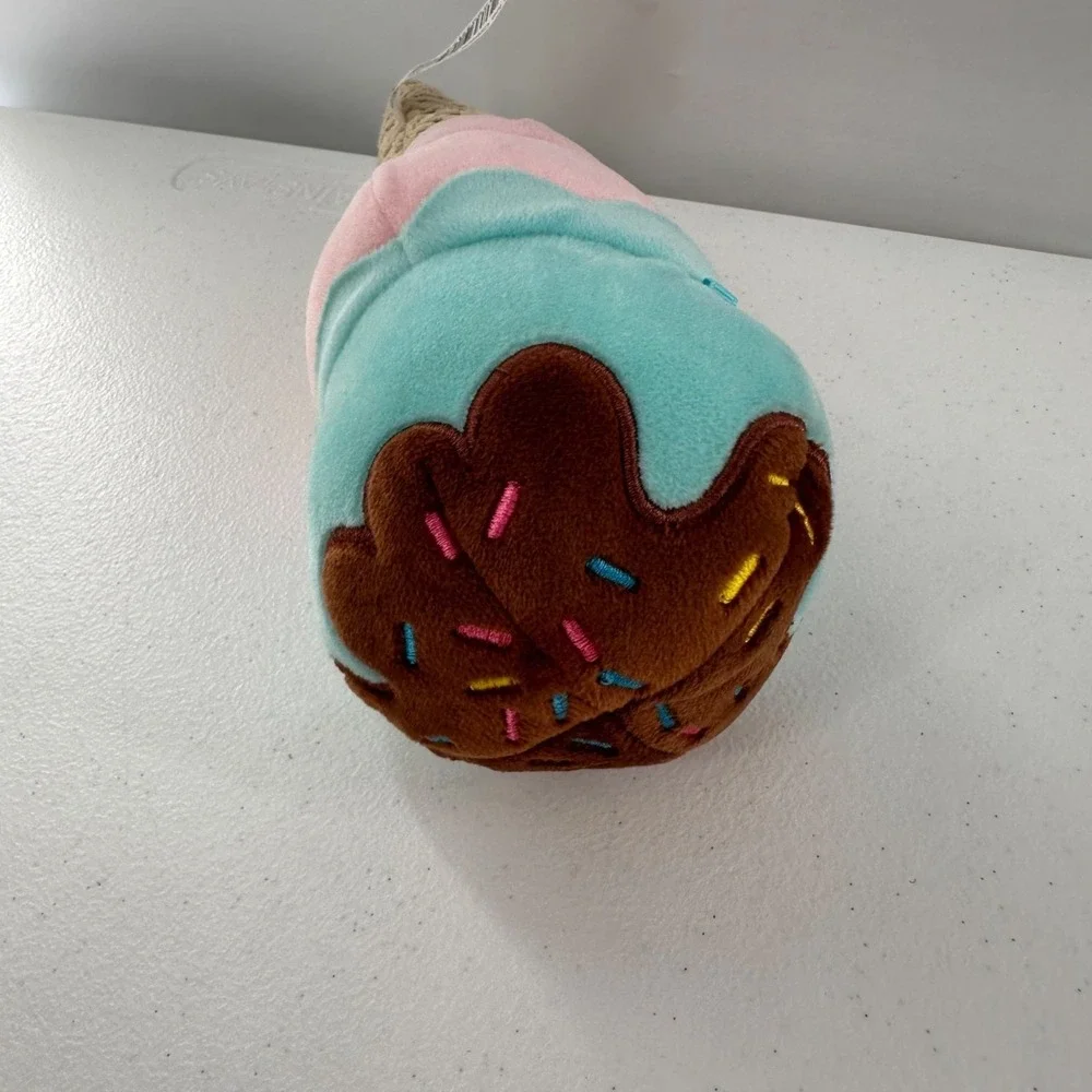 Walmart Plush Ice Cream Cone Toy For Kids - Pink & Blue‎ Smiling Scoops 10